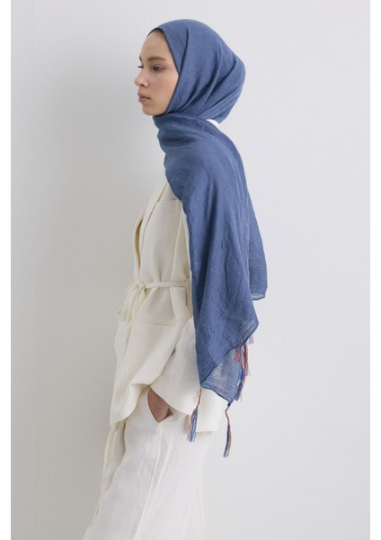 Drew Indigo Bohem Uzun Saçaklı Pamuklu Şal fiyatları