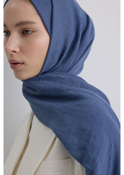 Drew Indigo Bohem Uzun Saçaklı Pamuklu Şal
