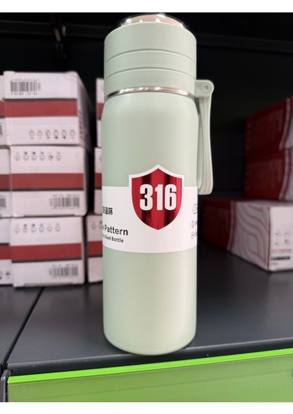 Paslanmaz Çelik Termos Su Şişesi 500ML Vakumlu Kapak Açık Yeşil Ithal Ürün fiyatları