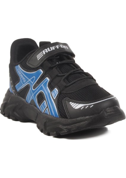 Ruffon 2351 P Siyah-Saks Hafif Esnek Çocuk Spor Ayakkabı