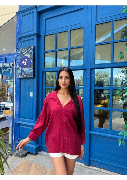 Bordo Viskon Cepli Gömlek fırsatları