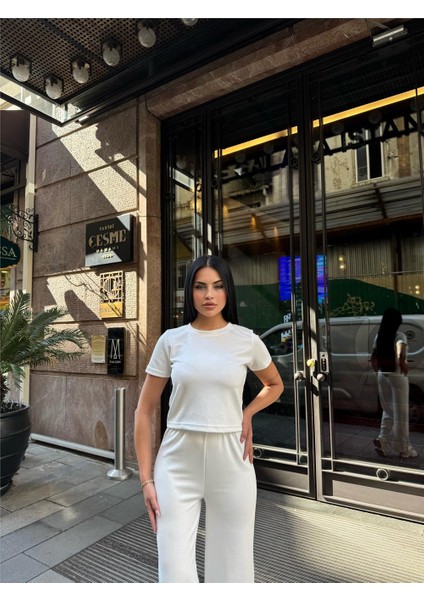 Beyaz Palazzo Modal Polyester Keten Takım fiyatları