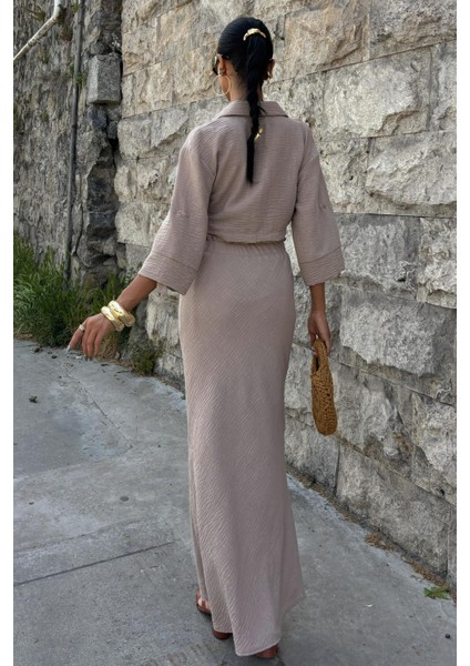 Kadın Vizon Keten Uzun Düz Ikili Takım fırsatları