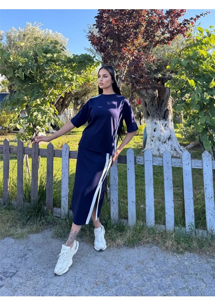 Laci %100 Pamuk Yandan Çizgili Midi Takım fiyatları