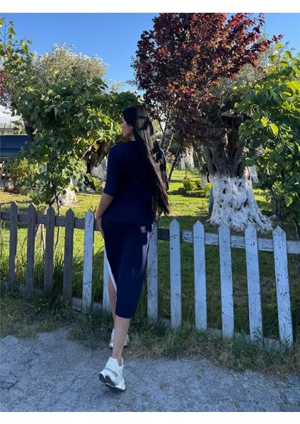 Laci %100 Pamuk Yandan Çizgili Midi Takım modelleri