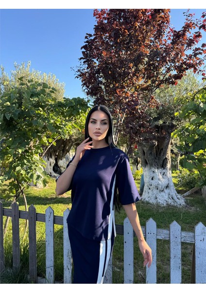 Laci %100 Pamuk Yandan Çizgili Midi Takım indirimleri