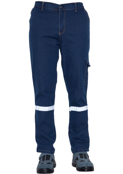 Reflektörlü Yazlık Kot Iş Pantolonu