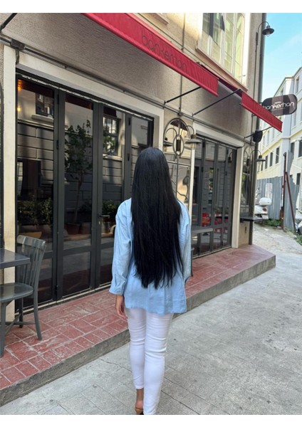 Mavi Pamuk Cepli Düşük Gömlek modelleri