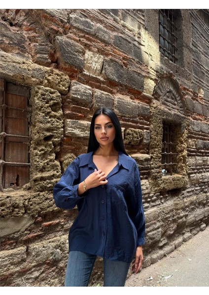 Lacı Pamuk Polyester Cepli Gömlek fırsatları