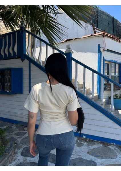 Taş Viskon Karışımlı Yandan Büzgülü Bluz fiyatları