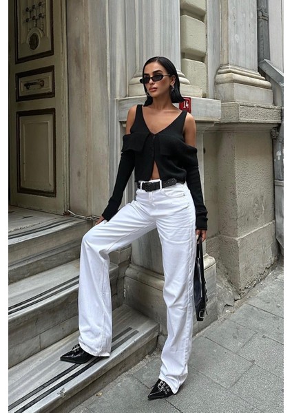 Kadın Siyah Kruvaze Triko Kısa Hırka modelleri