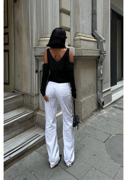 Kadın Siyah Kruvaze Triko Kısa Hırka fırsatları