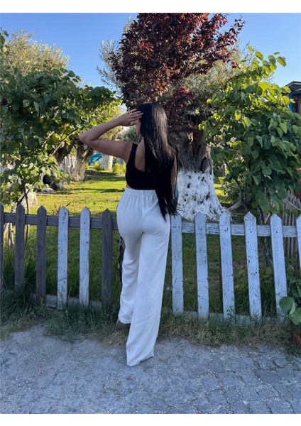 Taş Beli Lastikli Palazzo Pantolon fiyatları