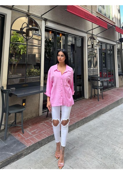 Pembe Cepli Pamuk Polyester Gömlek fırsatları