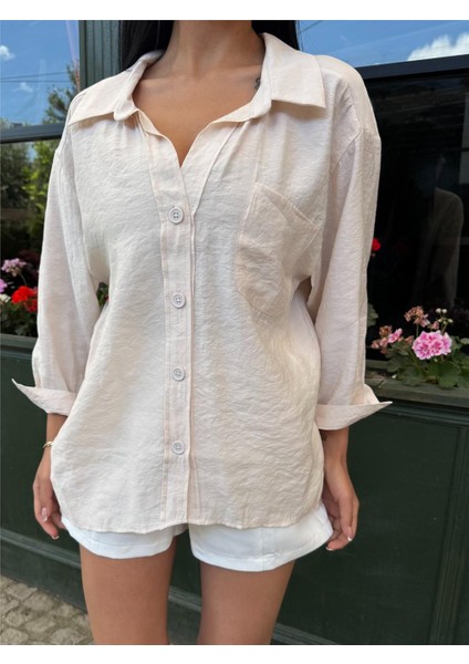 Taş Cepli %100 Pamuk Gömlek