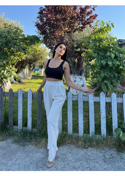 Taş Palazzo Beli Cırtlı Pantolon indirimleri