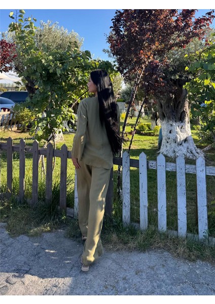 Haki Kruvaze Saten Bağlamalı Takım fiyatları