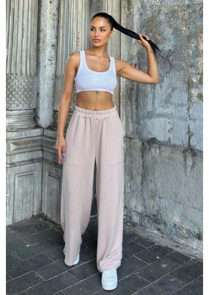 Vizon Beli Lastikli, Cepli, Bol Paça, Salaş Pantolon indirimleri