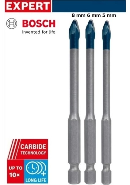 EXPERT HardCeramic HEX-9 Delme Ucu Seti 5/6/8 mm 3 parça