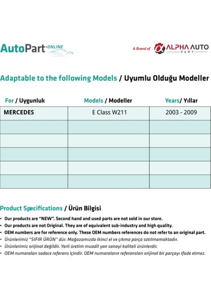 Mercedes E Class W211, C Class W203 Için Sunroof Güneşlik Perde Ayağı-Ön Sağ indirimleri