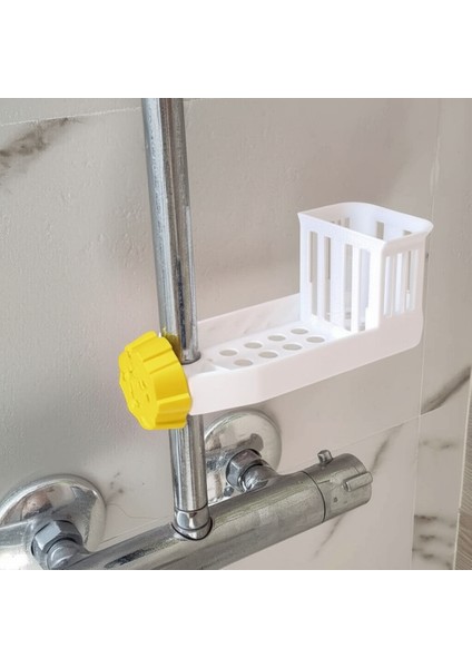 Duş Borusuna Takılabilir Şampuanlık Raf | 3D Baskı | Dayanıklı Petg Malzeme | Evrensel Uyumlu