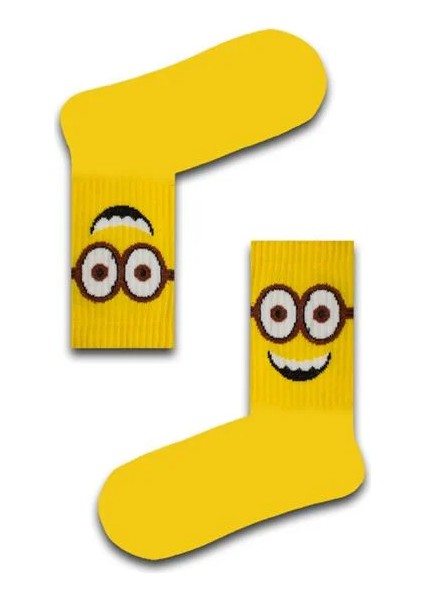 Minyon Desenli Unisex Atletik Çorap