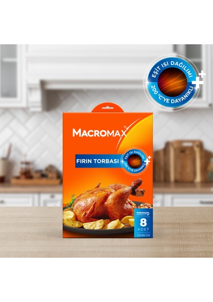 Fırın Torbası 8 Adet (25x38 cm), Lezzetli ve Sulu Pişirme İçin, Fırın Kirlenmesine Son fiyatları