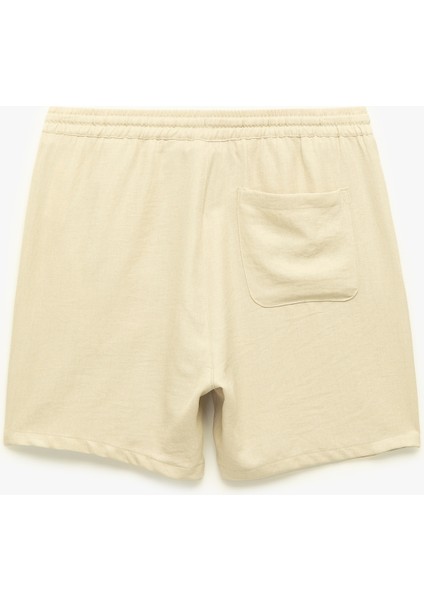 Rahat Kesim Cep Detaylı Pamuklu Beli Bağcıklı Şort fiyatları
