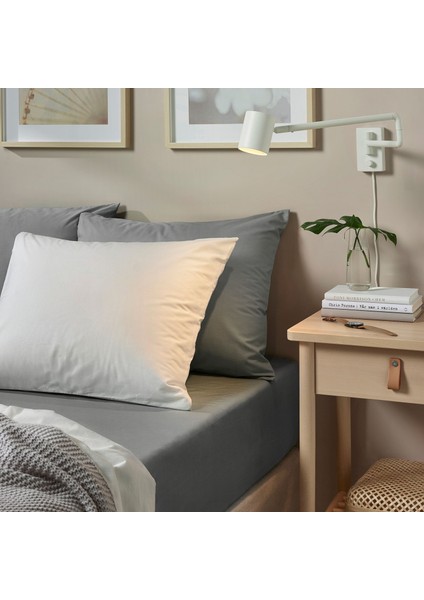 Ullvıde Çarşaf 160 x 200 cm Gri Lastikli Pamuk ve Liyosel Yumuşak Nefes Alabilen fırsatları