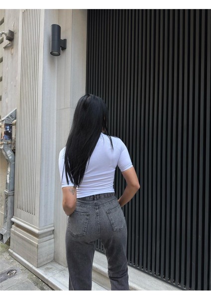 Kadın Ekru Bisiklet Yaka Reglan Omuzlu Kısa Kollu Viskon Badi Tişört fiyatları