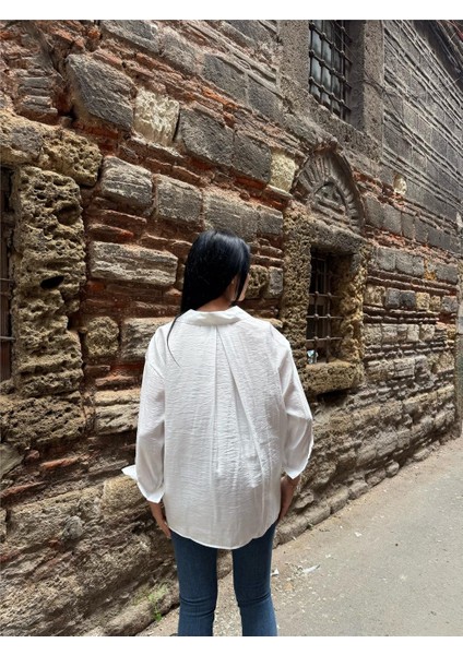 Beyaz Pamuklu Cepli Düşük Gömlek fiyatları