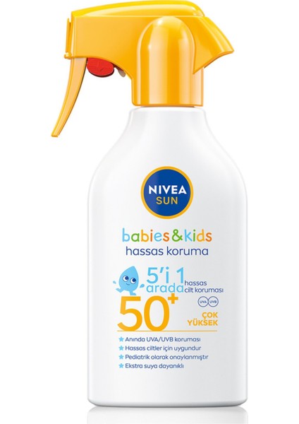 Bebek & Çocuk Güneş Spreyi Spf 50 – 270 ml | Hassas Ciltler Için Yüksek Koruma | Suya Dayanıklı Güneş Koruyucu