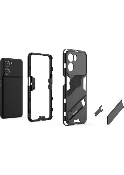 Oppo K10 5g (Çin) Için Düşmeye Karşı Destekli Ayak Fonksiyonlu Kombo Pc + Tpu Kılıf Çift Katmanlı Koruyucu Cep Telefonu Kabuğu-Beyaz (Yurt Dışından) fiyatları