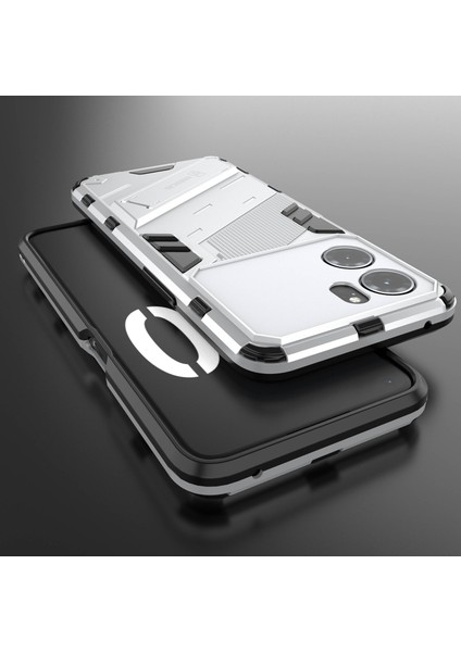Oppo K10 5g (Çin) Için Düşmeye Karşı Destekli Ayak Fonksiyonlu Kombo Pc + Tpu Kılıf Çift Katmanlı Koruyucu Cep Telefonu Kabuğu-Beyaz (Yurt Dışından) fırsatları