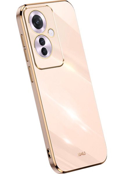 Xınlı Oppo RENO11 F 5g Kılıf Tpu Telefon Kılıfı Galvanik Çerçeve-Pembe (Yurt Dışından)