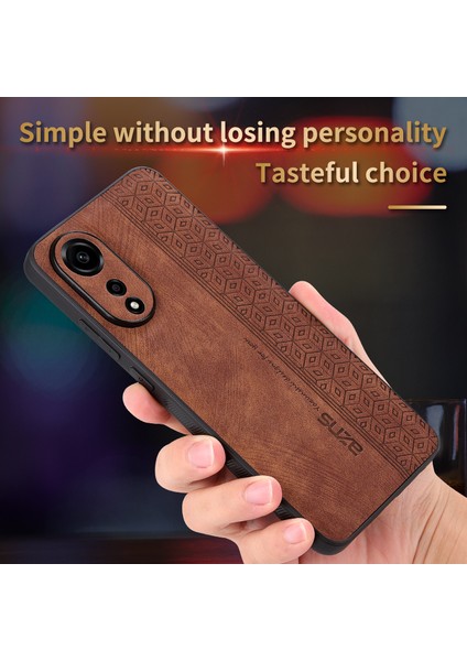 Azns Oppo A78 4g Kılıf Çizilmez Baskılı Pu Deri + Tpu Telefon Arka Kapağı-Mor (Yurt Dışından) fiyatları