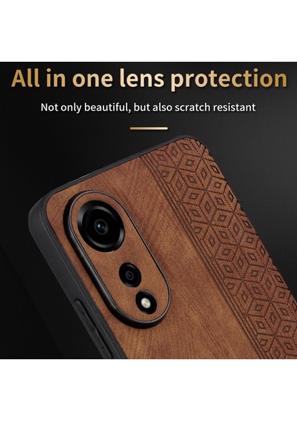 Azns Oppo A78 4g Kılıf Çizilmez Baskılı Pu Deri + Tpu Telefon Arka Kapağı-Mor (Yurt Dışından) fırsatları