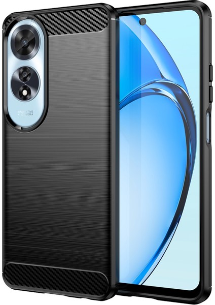 Oppo A60 4g Kılıf Koruyucu Karbon Fiber Doku Tpu Telefon Kılıfı-Siyah (Yurt Dışından)