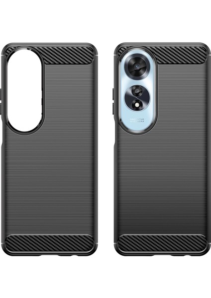 Oppo A60 4g Kılıf Koruyucu Karbon Fiber Doku Tpu Telefon Kılıfı-Siyah (Yurt Dışından) modelleri