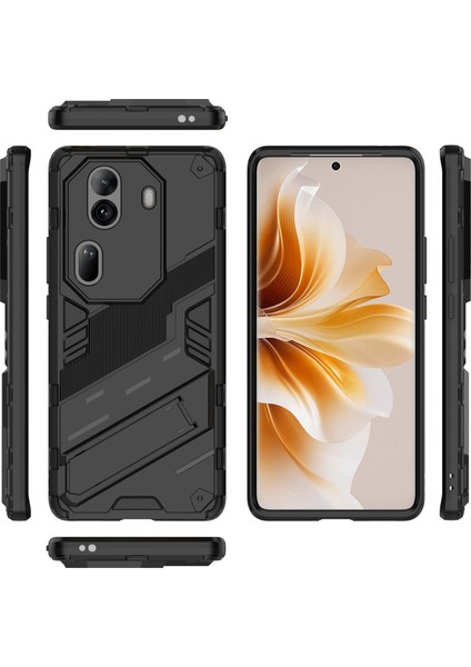 Oppo RENO11 Pro 5g (Global) Kılıf Pc + Tpu Kickstand Koruyucu Telefon Kılıfı-Siyah (Yurt Dışından) fırsatları