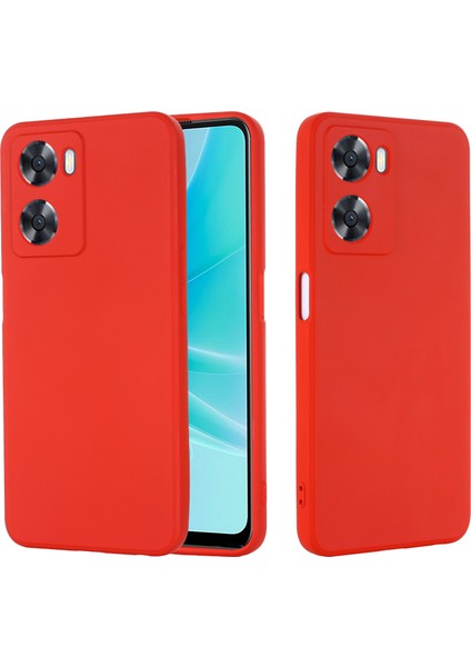 Oppo A77 4G/A77S 4G/A57E 4g Ince Kılıf Sıvı Silikon Telefon Kılıfı El Kayışı Ile-Kırmızı (Yurt Dışından) fiyatları