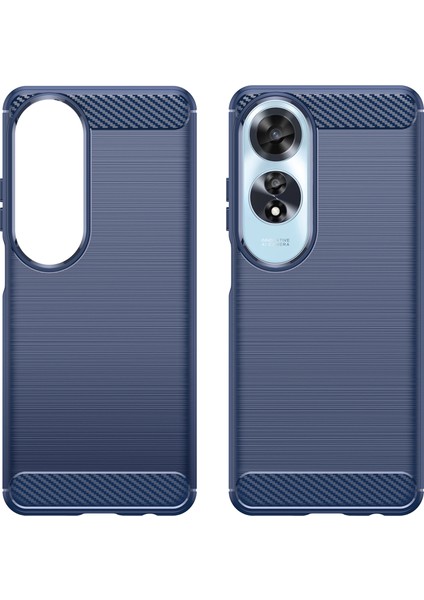 Oppo A60 4g Kılıf Koruyucu Karbon Fiber Doku Tpu Telefon Kılıfı-Mavi (Yurt Dışından) modelleri