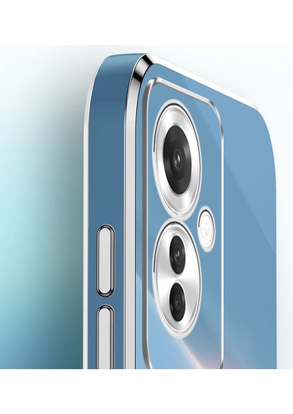 Xınlı Oppo RENO11 F 5g Kılıf Tpu Telefon Kılıfı Galvanik Çerçeve-Beyaz (Yurt Dışından) modelleri