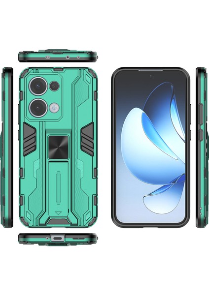 Oppo RENO13 5g (Global) Kılıf Pc + Tpu Darbeye Dayanıklı Telefon Kılıfı Kickstand Ile-Yeşil (Yurt Dışından) fırsatları