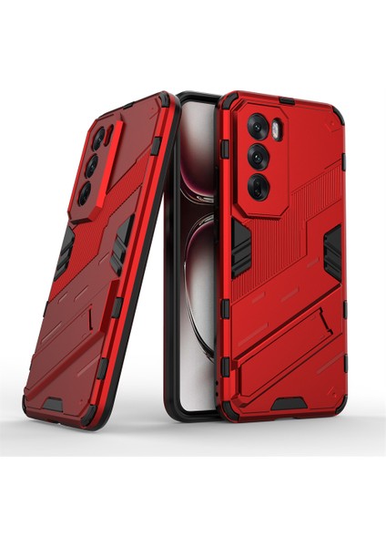 Oppo RENO12 Pro 5g (Global) Kılıf Kickstand Hibrit Sert Pc Yumuşak Tpu Telefon Kılıfı-Kırmızı (Yurt Dışından) fırsatları