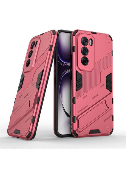 Oppo RENO12 5g(Global)Kılıf Kickstand Hibrit Sert Pc Yumuşak Tpu Telefon Kılıfı-Gül (Yurt Dışından) fırsatları