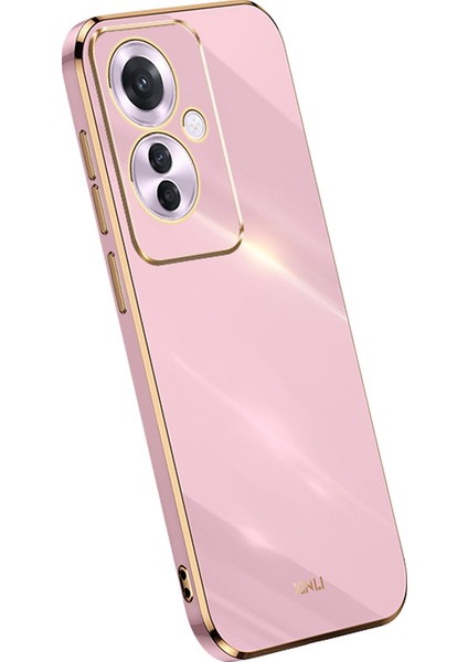 Xınlı Oppo RENO11 F 5g Kılıf Tpu Telefon Kılıfı Galvanik Çerçeve-Mor (Yurt Dışından)