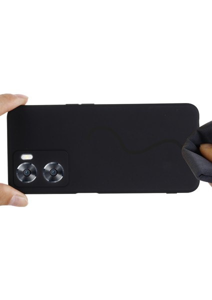 Oppo A77 4G/A77S 4G/A57E 4g Ince Kılıf Sıvı Silikon Telefon Kılıfı El Kayışı Ile-Siyah (Yurt Dışından) fırsatları