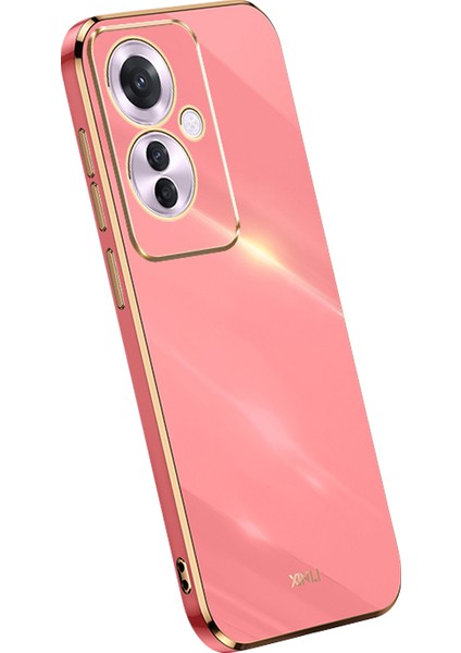 Xınlı Oppo RENO11 F 5g Kılıf Tpu Telefon Kılıfı Galvanik Çerçeve-Kırmızı (Yurt Dışından)