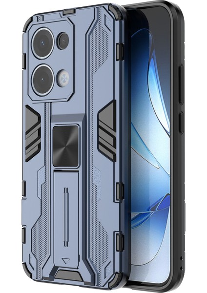 Oppo RENO13 5g (Global) Kılıf Pc + Tpu Darbeye Dayanıklı Telefon Kılıfı Kickstand ile - Mavi (Yurt Dışından)
